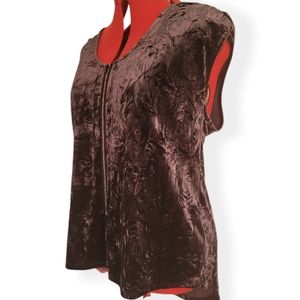 Rock Republic Crushed Velvet Sleeveless Top SZ XL